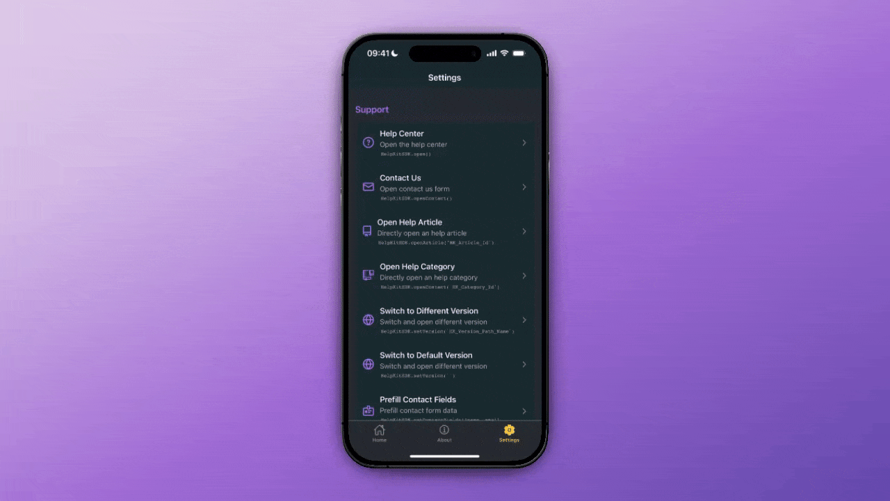 Help Kit Mobile SDK powered by Notion